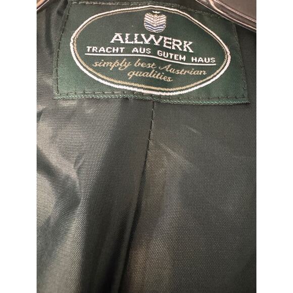 NEW Allwerk Austria Wool KHAKI/TAN TWEED Trachten Jacket /Blazer SZ XL (27) - Picture 5 of 6